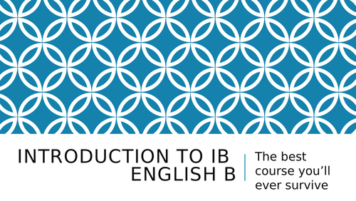 Introduction to English B