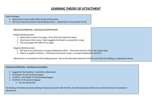 Learning Theory of Attachment