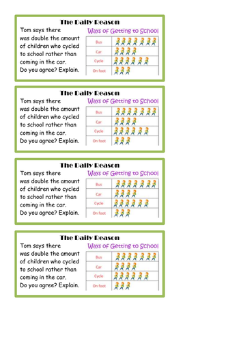 Year 4 - Data Handling and Coordinates anchor tasks and questions