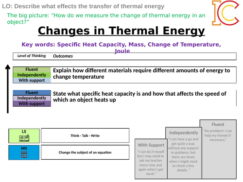 Energy 05 - Changes of Thermal Energy (Specific Heat Capacity) AQA New Physics 9-1