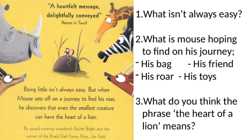 KS1 Book Blurb Reading Starters - RIC style