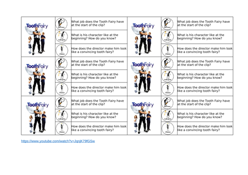 RIC style guided reading - Tooth Fairy (movie)