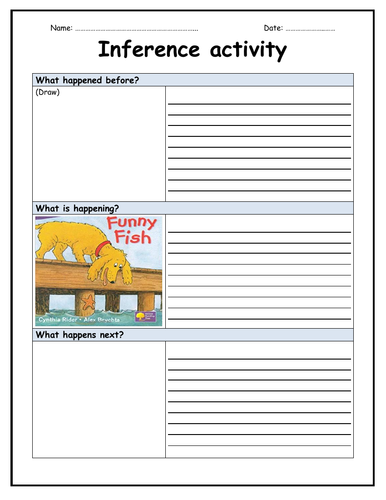 Inference Worksheet + Questions & Learning Objectives