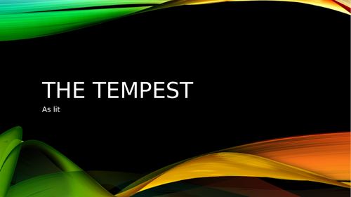 OCR The Tempest  - hours of lessons ready!