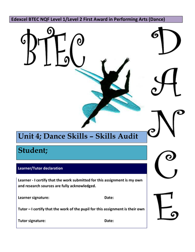 NQF - Unit 4 - Dance Skills