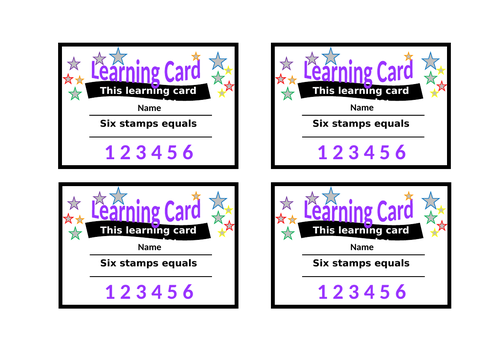 Learning Card (punch card) rewards
