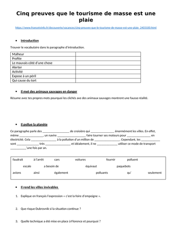 Cinq preuves que le tourisme de masse est une plaie