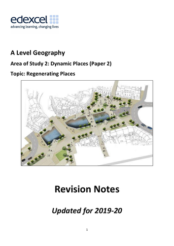 A Level Geography Edexcel - Regenerating Places Revision Notes
