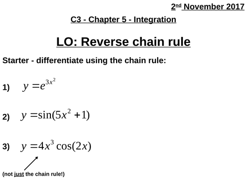 Reverse chain rule