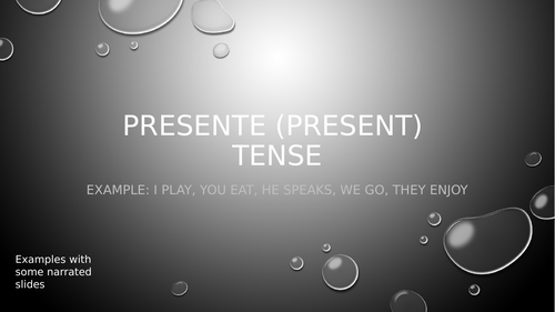 Spanish Present Tense