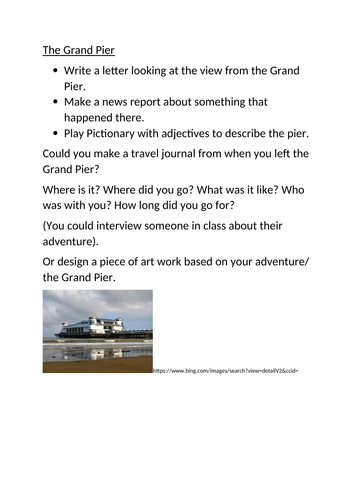 English activity and topic resource about the Grand pier