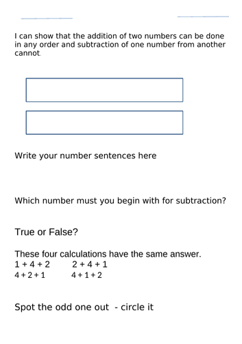 Addition can be done in any order