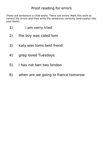 Proof-reading for errors