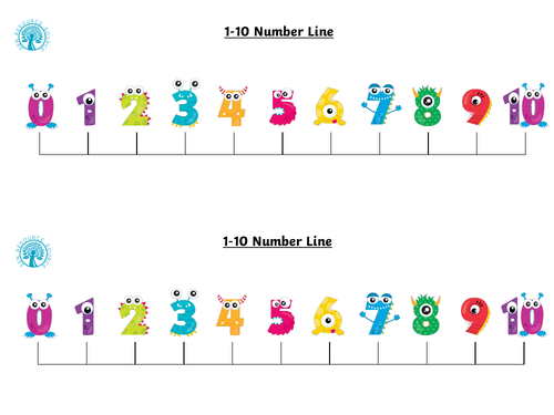 1 10 number lines by njdc61 teaching resources