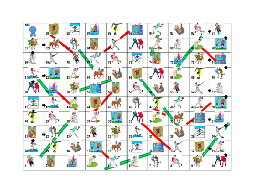 Sports Slides and Ladders Game