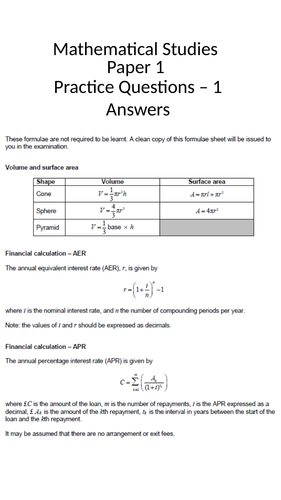 International aqa maths past paper image