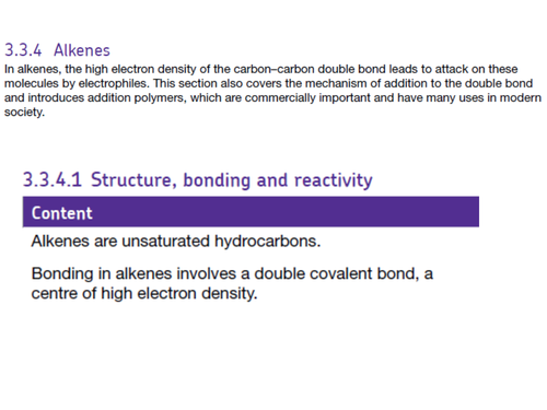 AQA AS Chemistry Alkenes