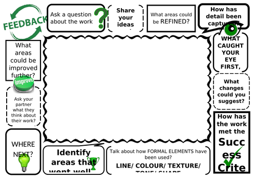 Peer assessment feedback frame