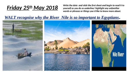 River Nile comprehension Geography