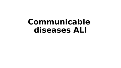 Communicable diseases