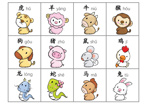 FREEBIE |Zodiac Animals (Mandarin Chinese)