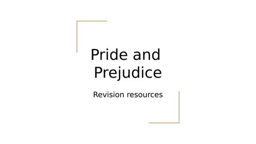 Pride and Prejudice revision PPT