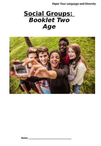 A-Level English Language Unit of Work Social Groups