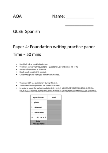 aqa spanish a level essay questions