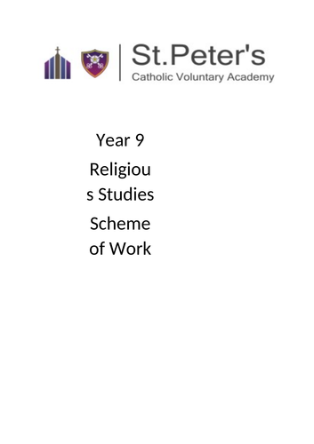 Religious Education KS3 Schemes of Learning Catholic Syllabus