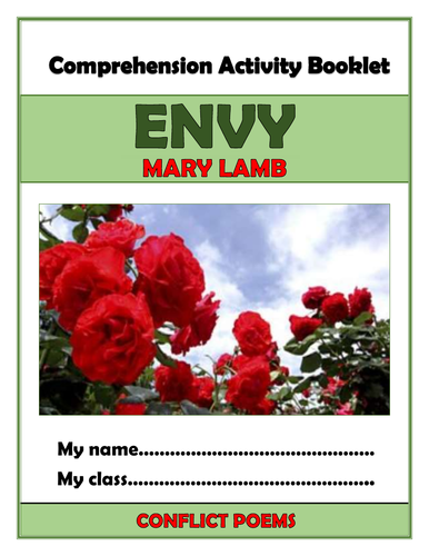 Envy Comprehension Activities Booklet!