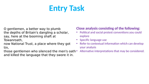 Tony Harrison - Marked with D.