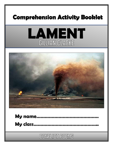 Lament Comprehension Activities Booklet!