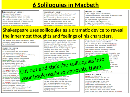 Macbeth - analysing soliloquies