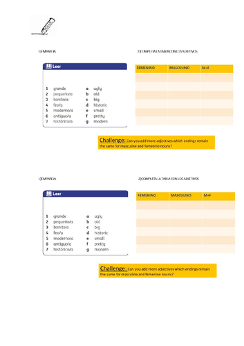 mi casa II and worksheet for the lesson