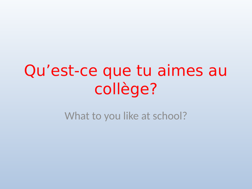 KS3 French School subjects reasons and justifications