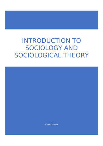 OCR A level Sociology - theory introduction