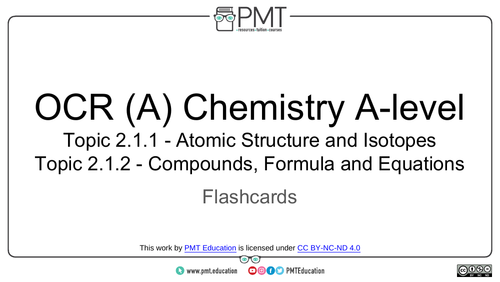 OCR (A) A-level Chemistry Flashcards