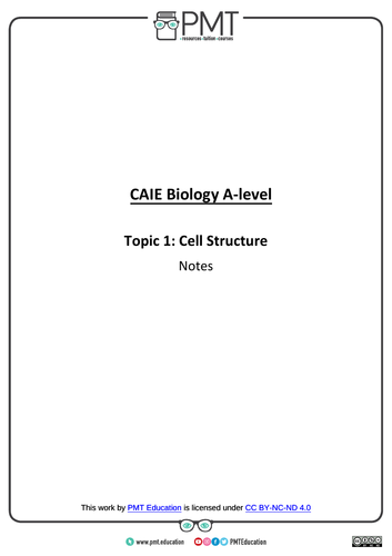 CAIE A-Level Biology Summary Notes