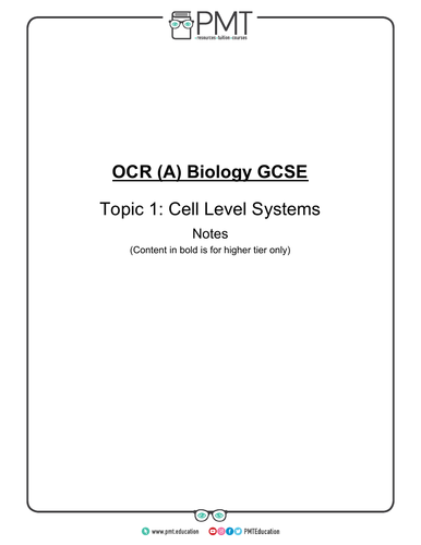 OCR (A) GCSE Biology Notes