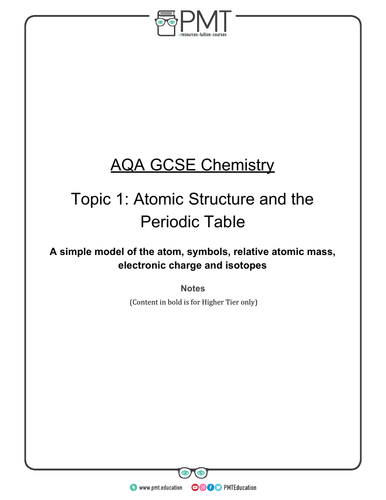 AQA GCSE Chemistry Detailed Notes (new 9-1 spec)