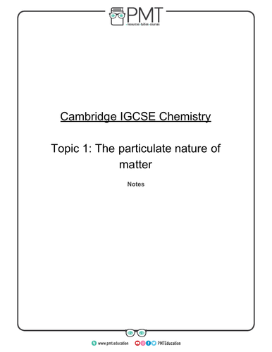 CIE IGCSE Chemistry Notes