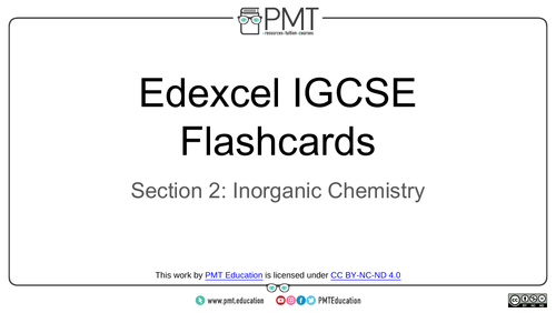 Edexcel IGCSE Chemistry Flashcards