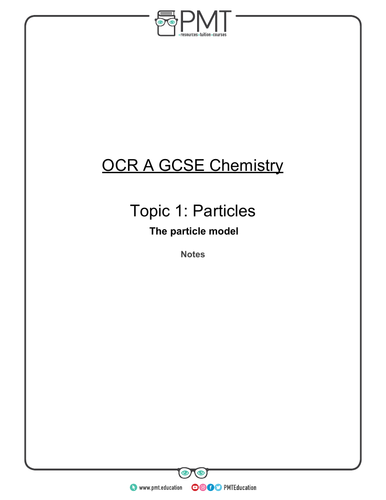 OCR (A) GCSE Chemistry Notes