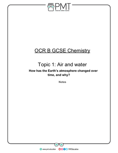 OCR (B) GCSE Chemistry Notes