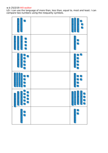 Free Worksheet Comparing Numbers Place Value