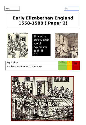 GCSE Elizabeth I - Elizabethan Education