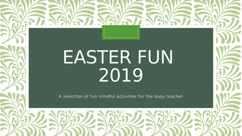 Easter activities - mindfulness