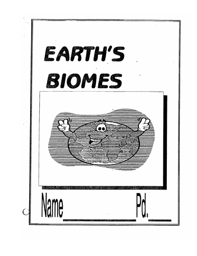 Biomes Booklet (44 pages of info, questions and fill in the blanks