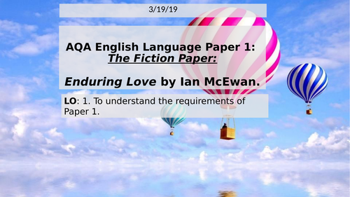 Language Paper 1: Enduring Love Extract
