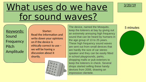 Uses of sound waves